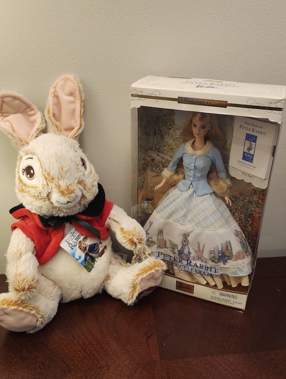 Vintage Peter Rabbit Barbie 100 Year Celebration With Peter Rabbit Plush Toy‎
